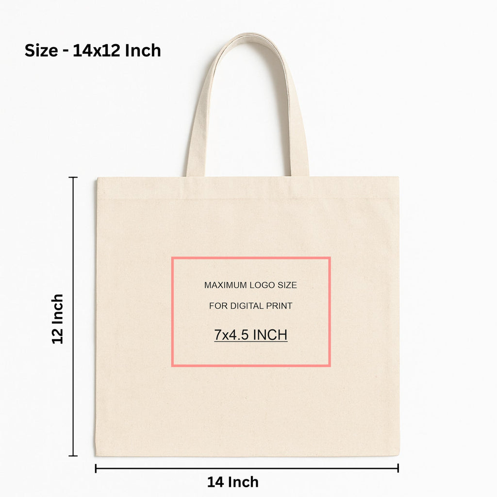 Custom 14x12 Cotton Canvas Tote Bag