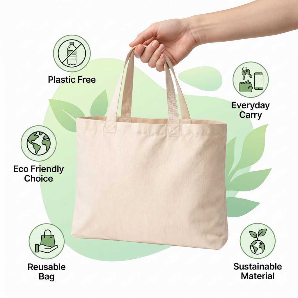 Custom 14x12 Cotton Canvas Tote Bag