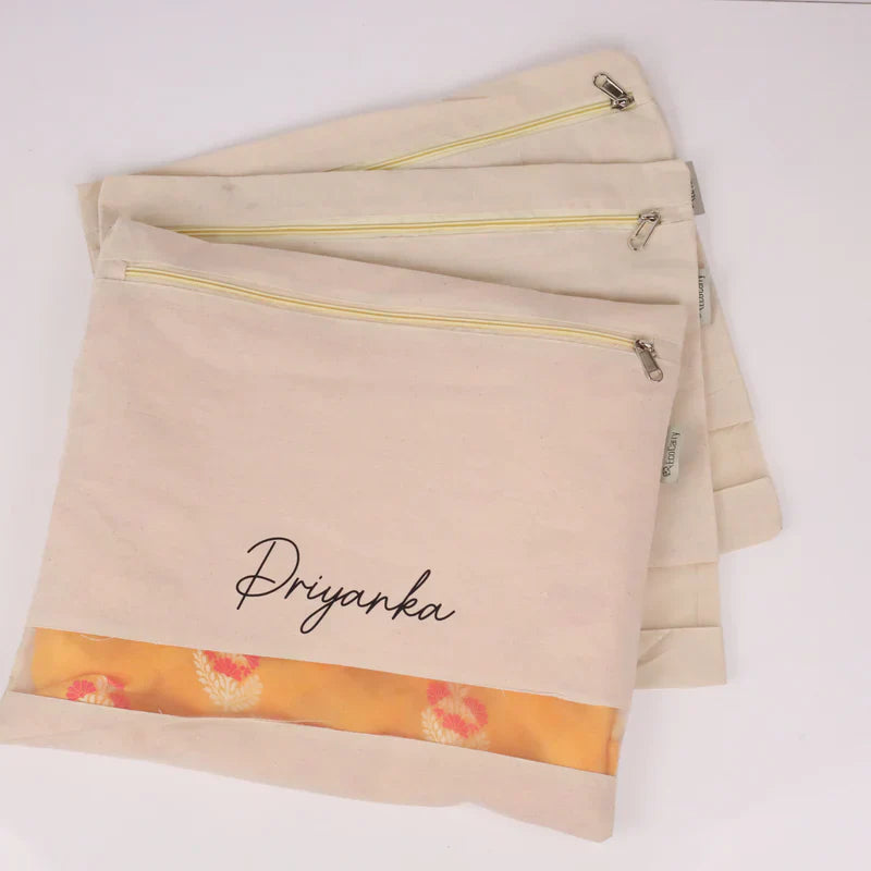 16x14 Inch Personalised Cotton Saree Cover