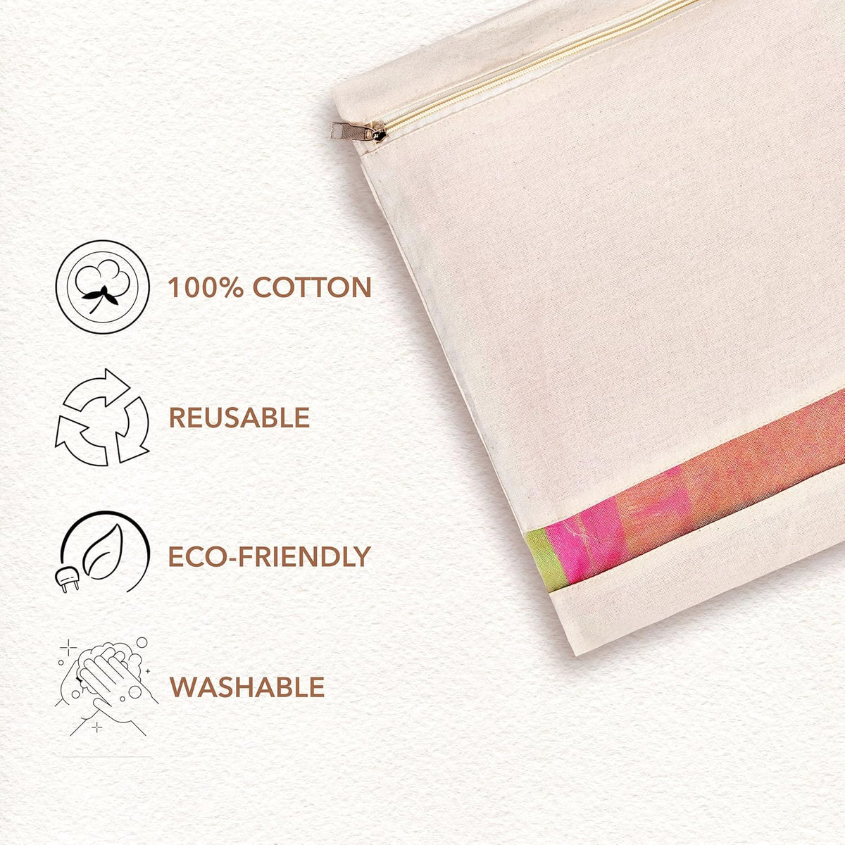 Custom Cotton Saree Cover | 16x14 Inch | Bulk Wholesale