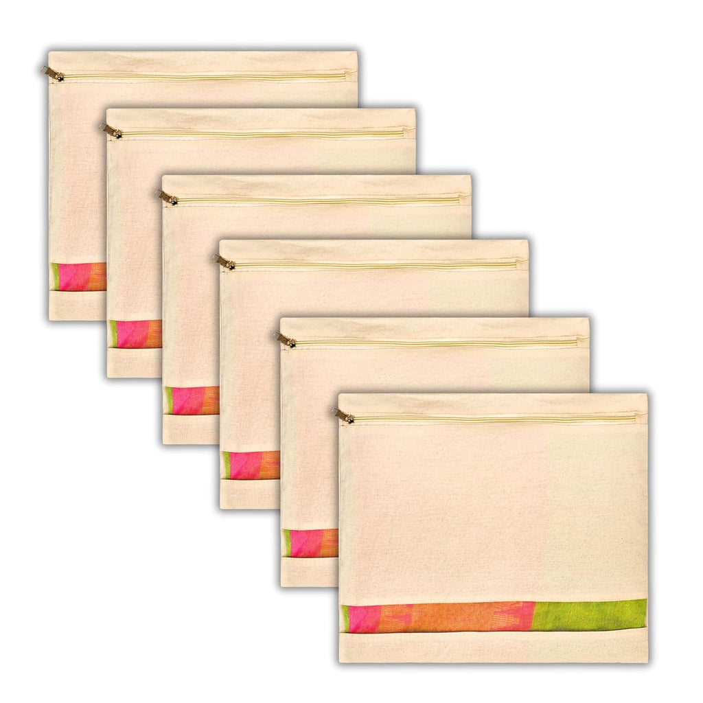 16x14 Inch Cotton Saree Cover (Plain)