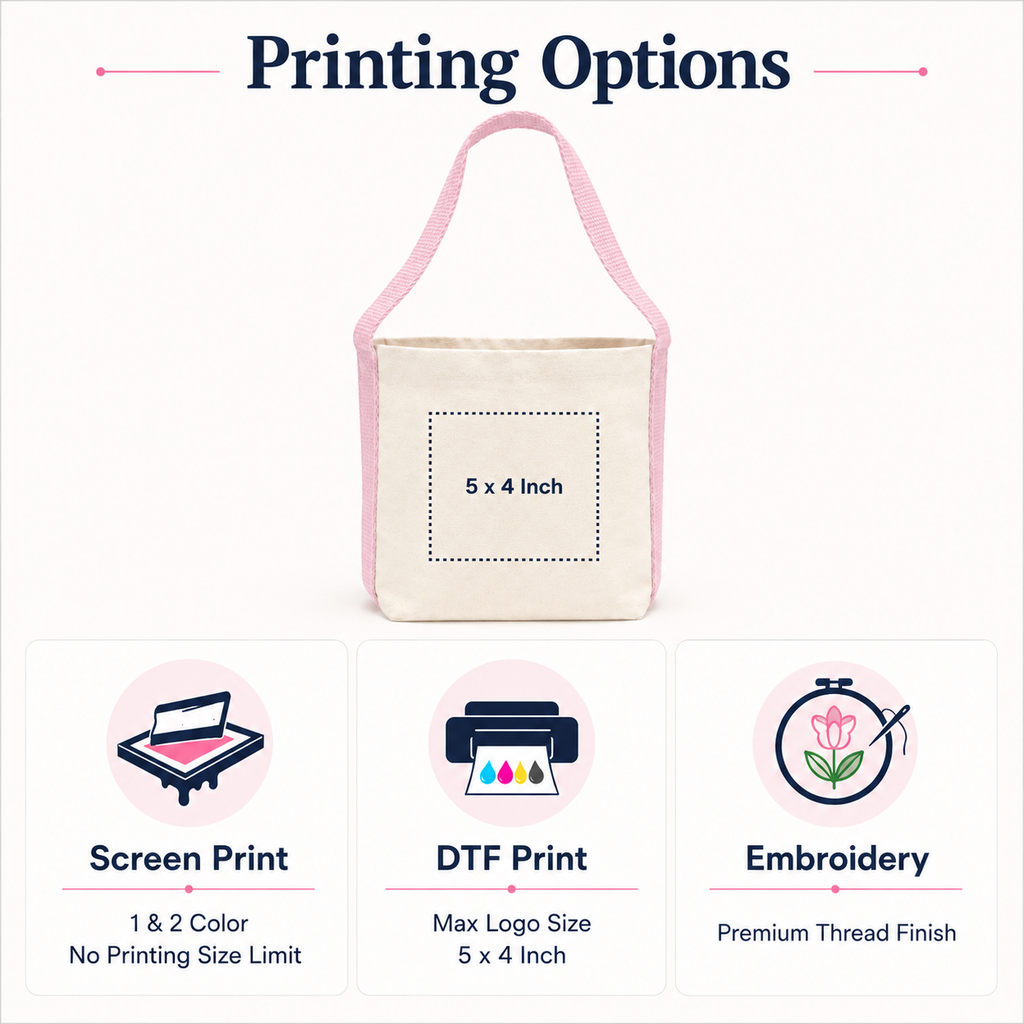 Pink Basket Bag | 400 GSM