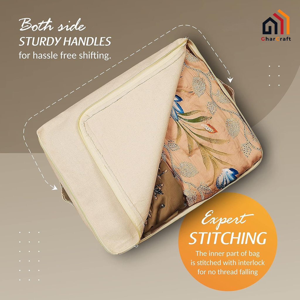 Premium canvas cotton clothes storage bags