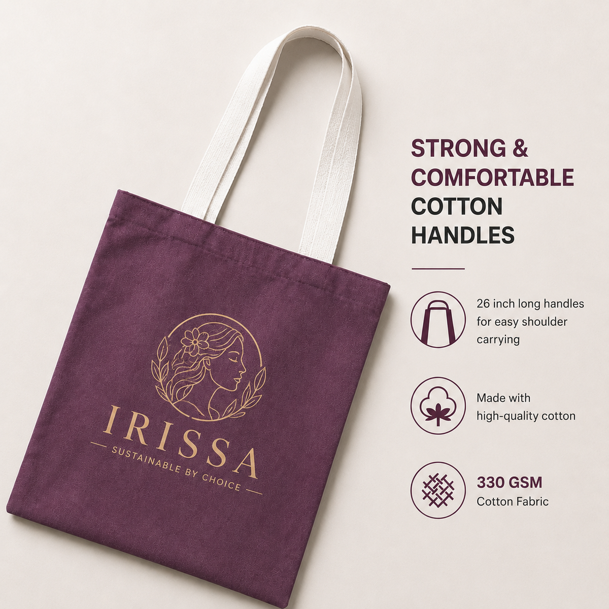 14"x16" Wine Tote Bag | 330 GSM